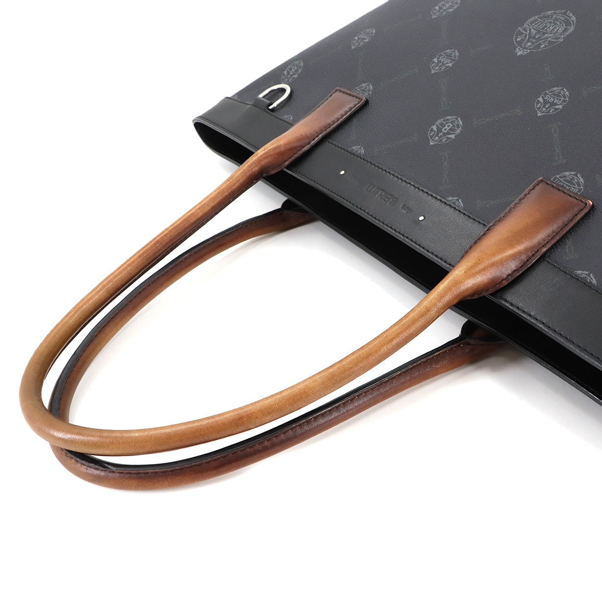 Berluti Pure Signature Tote Bag PVC Leather Black Purse