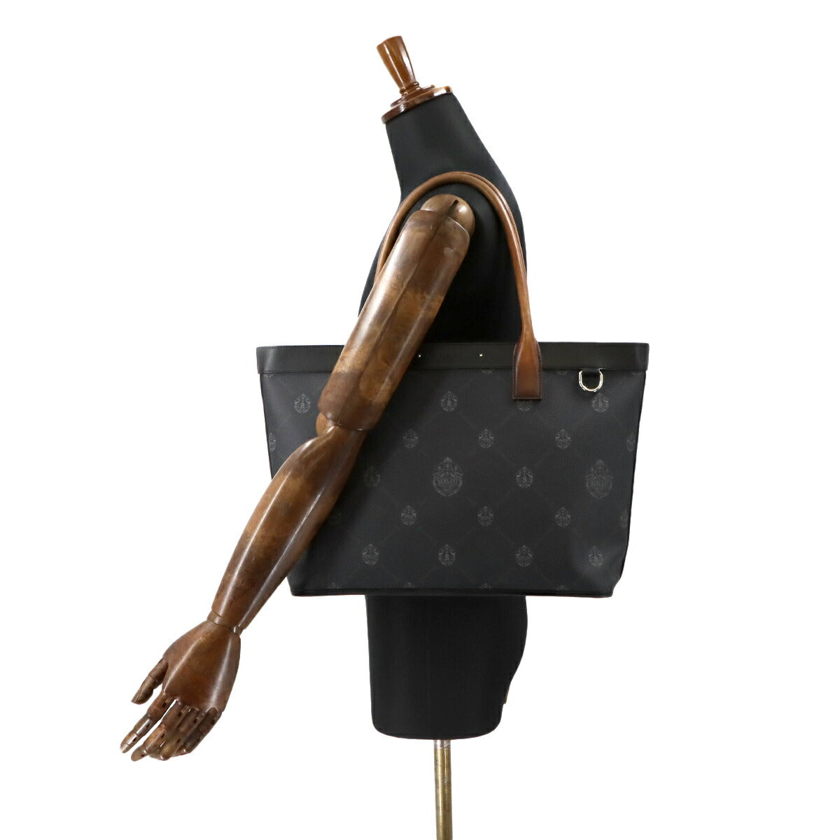 Berluti Pure Signature Tote Bag PVC Leather Black Purse