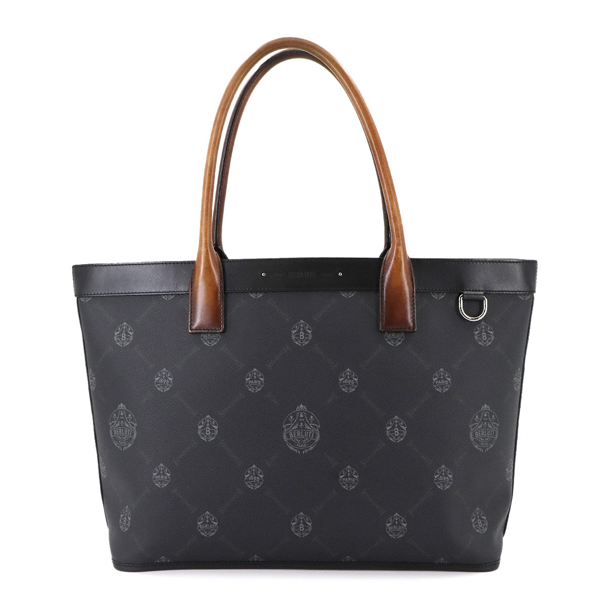 Berluti Pure Signature Tote Bag PVC Leather Black Purse