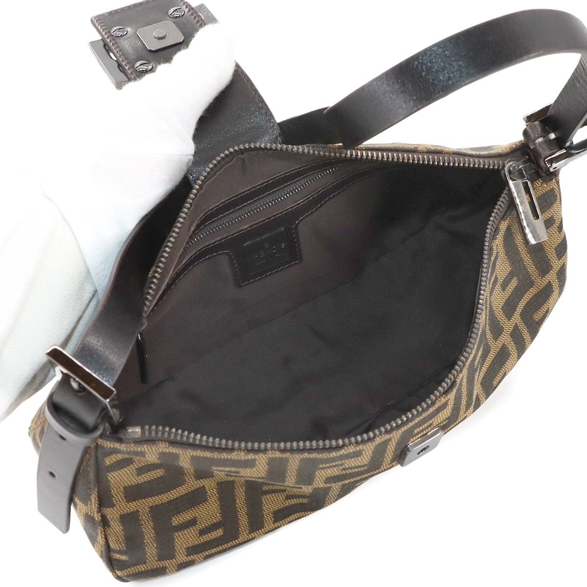 Zucca Mamma Baguette Shoulder Bag Canvas Leather Brown 8BR034 90286314