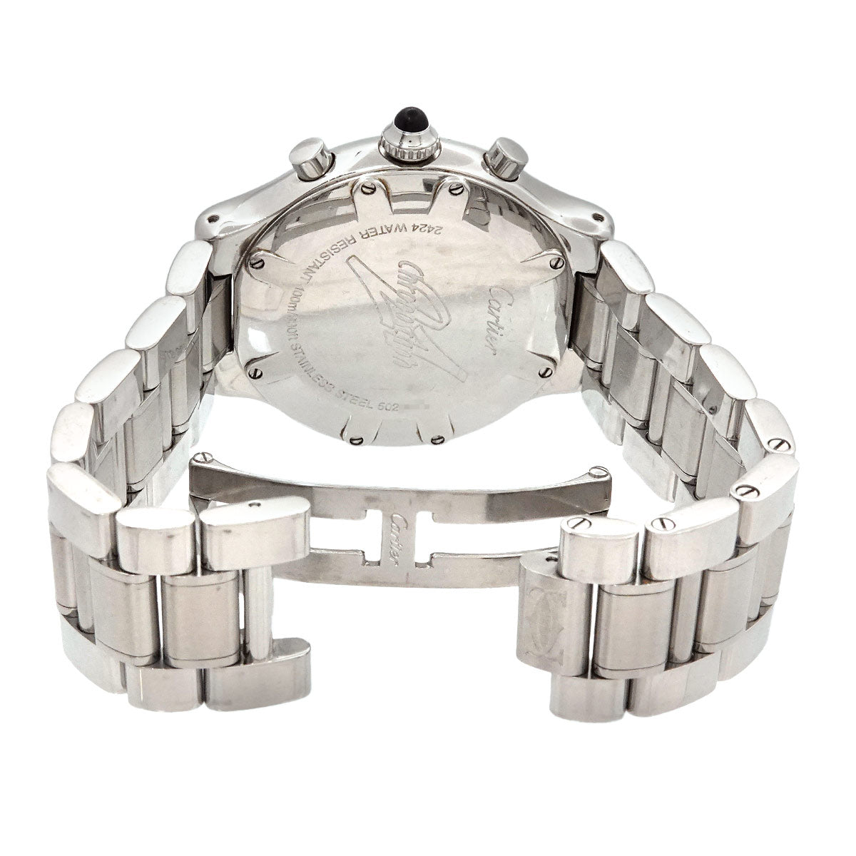 Must 21 Chronoscaph W10172T2 Quartz Black Dial Mens Watch