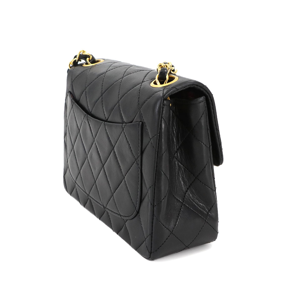 Mini Matelasse Chain Shoulder Bag Leather Black A01115 Purse 90286403