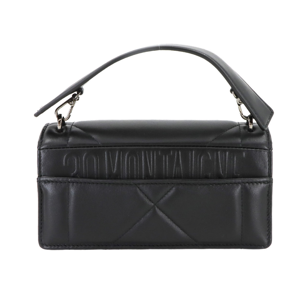 30 Montaigne Hand Shoulder Bag Leather Black Purse