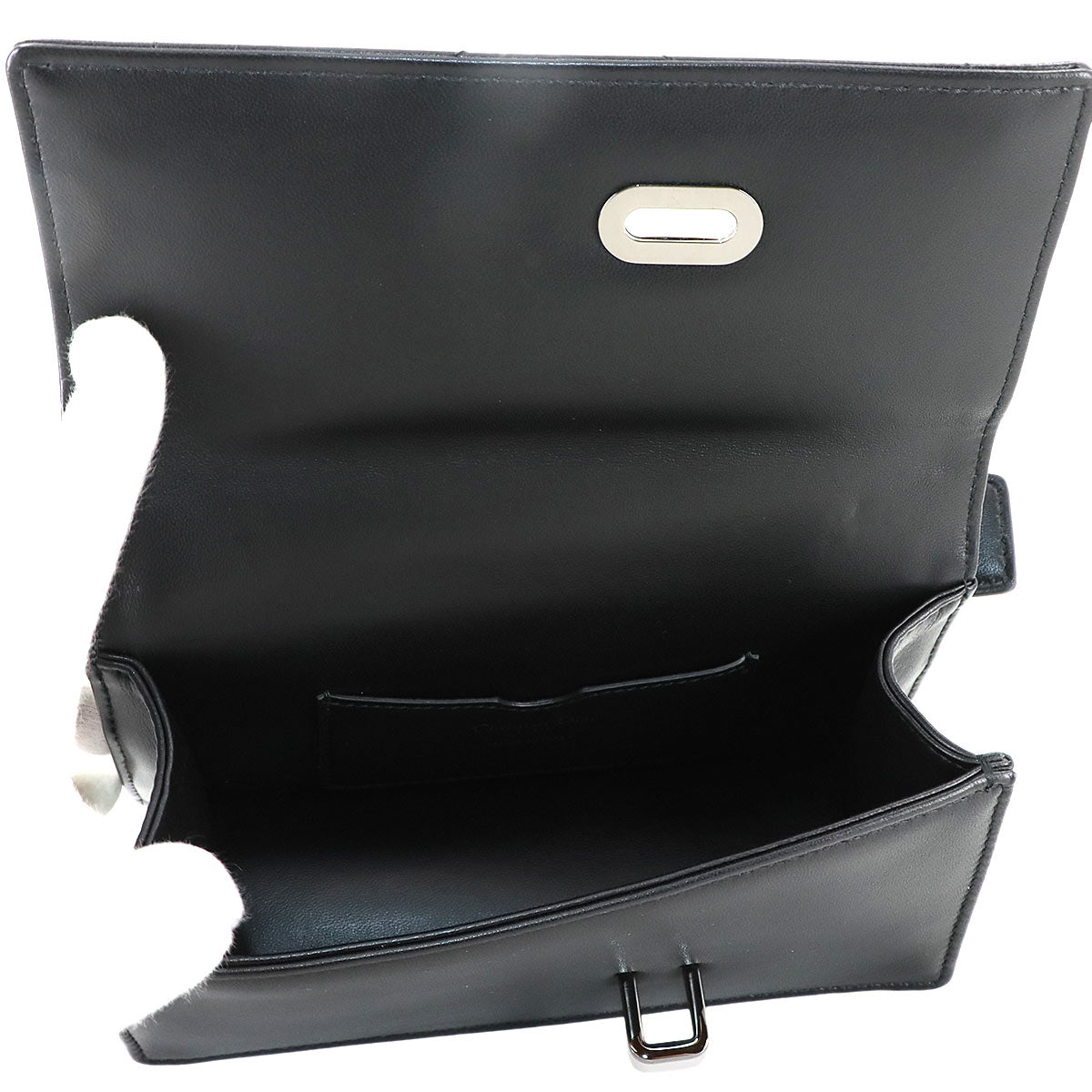 30 Montaigne Hand Shoulder Bag Leather Black Purse