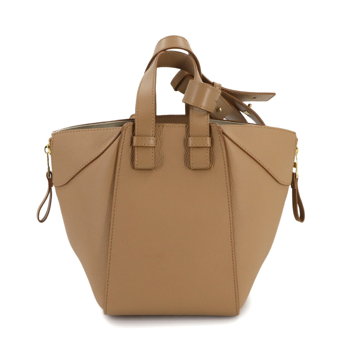 Compact Hammock 2way Hand Shoulder Bag Leather Brown