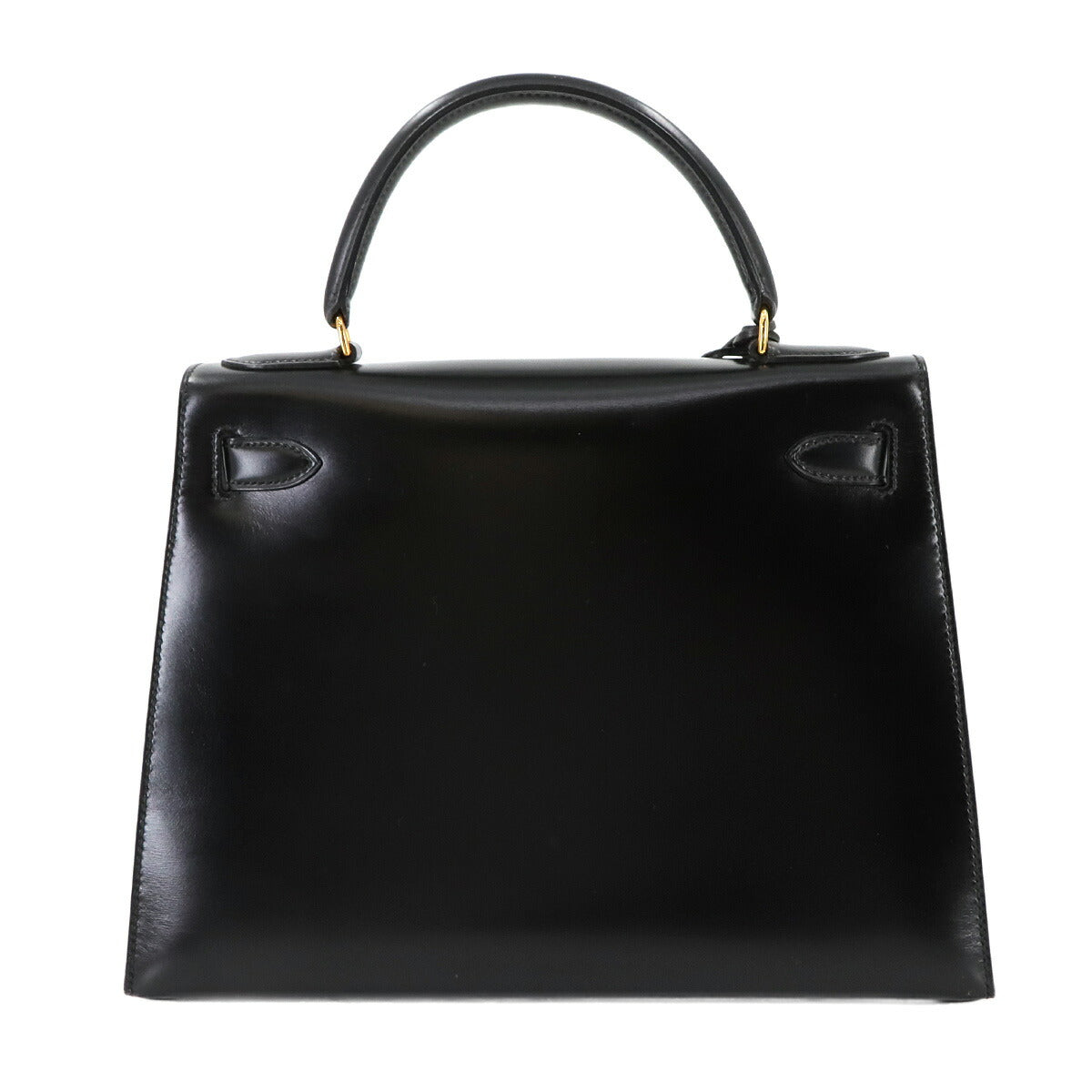 Kelly 28 Box carf Black 2way Hand Shoulder Bag Purse