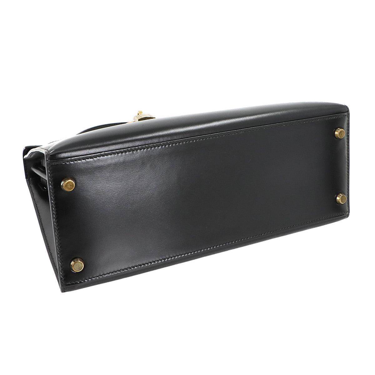 Kelly 28 Box carf Black 2way Hand Shoulder Bag Purse