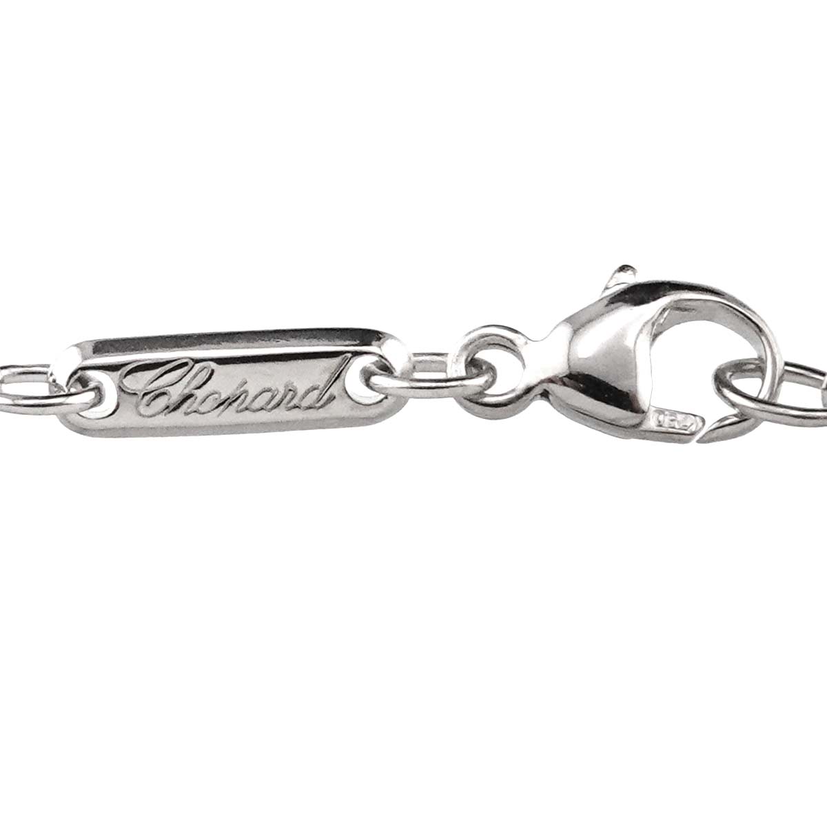 Happy Diamond Heart Necklace 18K White Gold 750