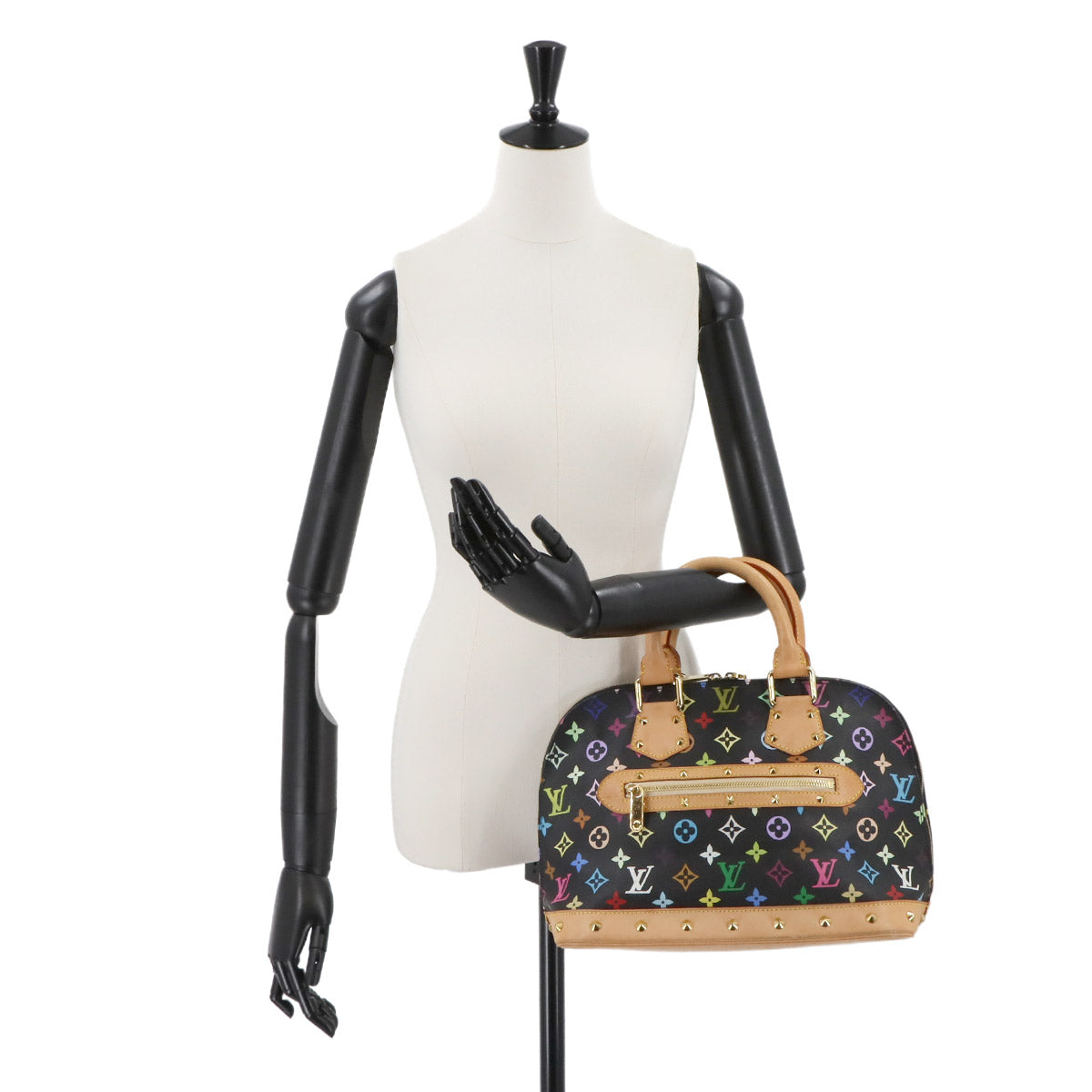 Monogram Multi color Alma Hand Bag Noir M92646 Black