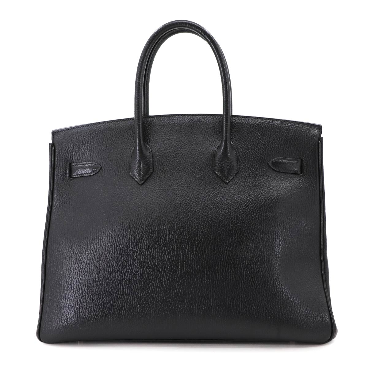 Birkin 35 Ardennes Leather Black Hand Bag Vintage Purse