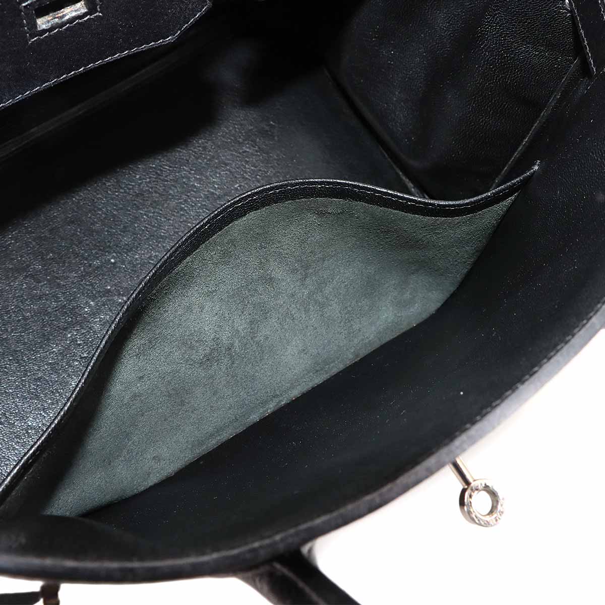 Birkin 35 Ardennes Leather Black Hand Bag Vintage Purse