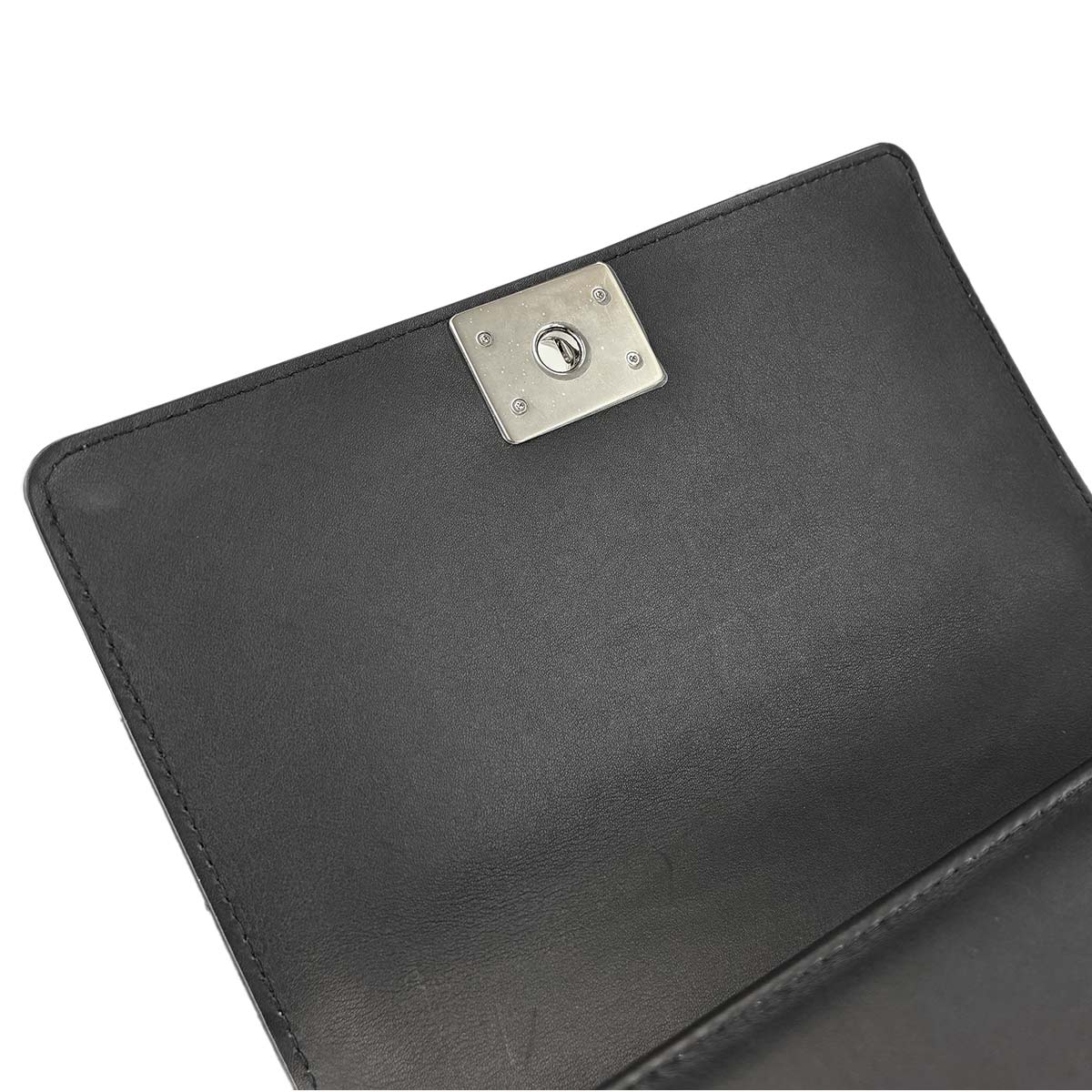 BOY CHANEL Chain Shoulder Bag Leather Sequins Black A67086