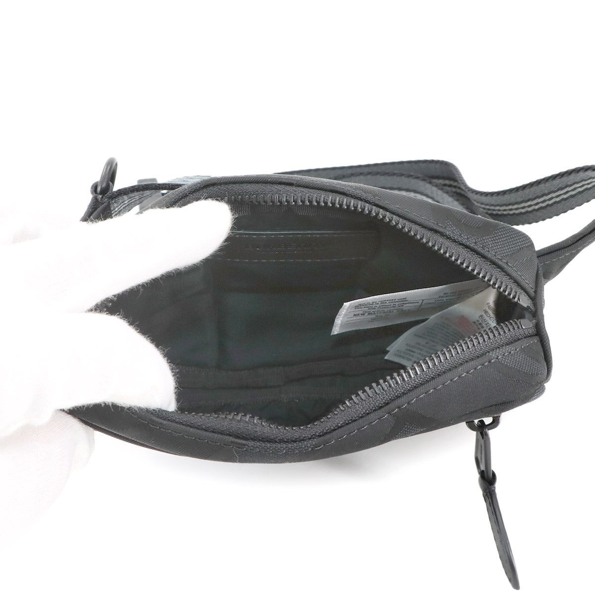 Crossbody Bag Nylon Leather Black 8032395 Logos Purse