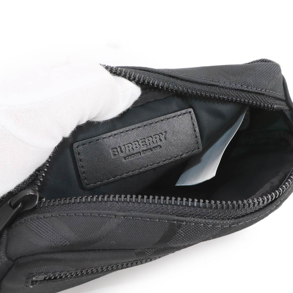 Crossbody Bag Nylon Leather Black 8032395 Logos Purse