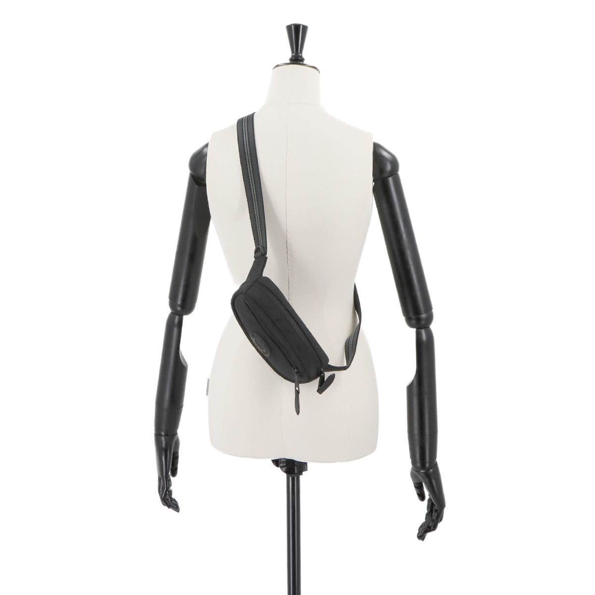 Crossbody Bag Nylon Leather Black 8032395 Logos Purse