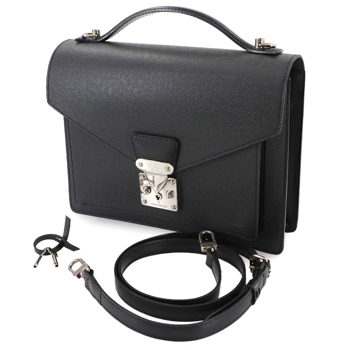 Taiga Monceau 28 Hand Shoulder Bag Leather Ardoise M32002 90286637