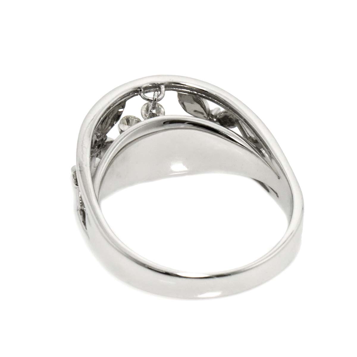 Diamond 0.33ct Ring 18K K18 WG White Gold size5.75-6(US)