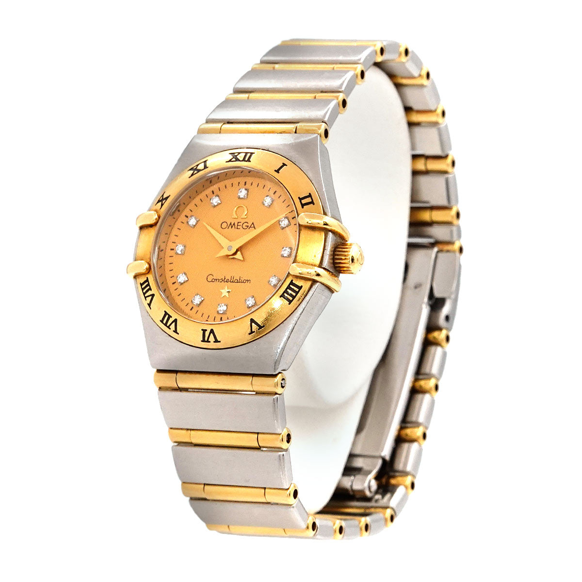 Constellation Mini 1262.15 750 YG Quartz 12P Diamond Ladies