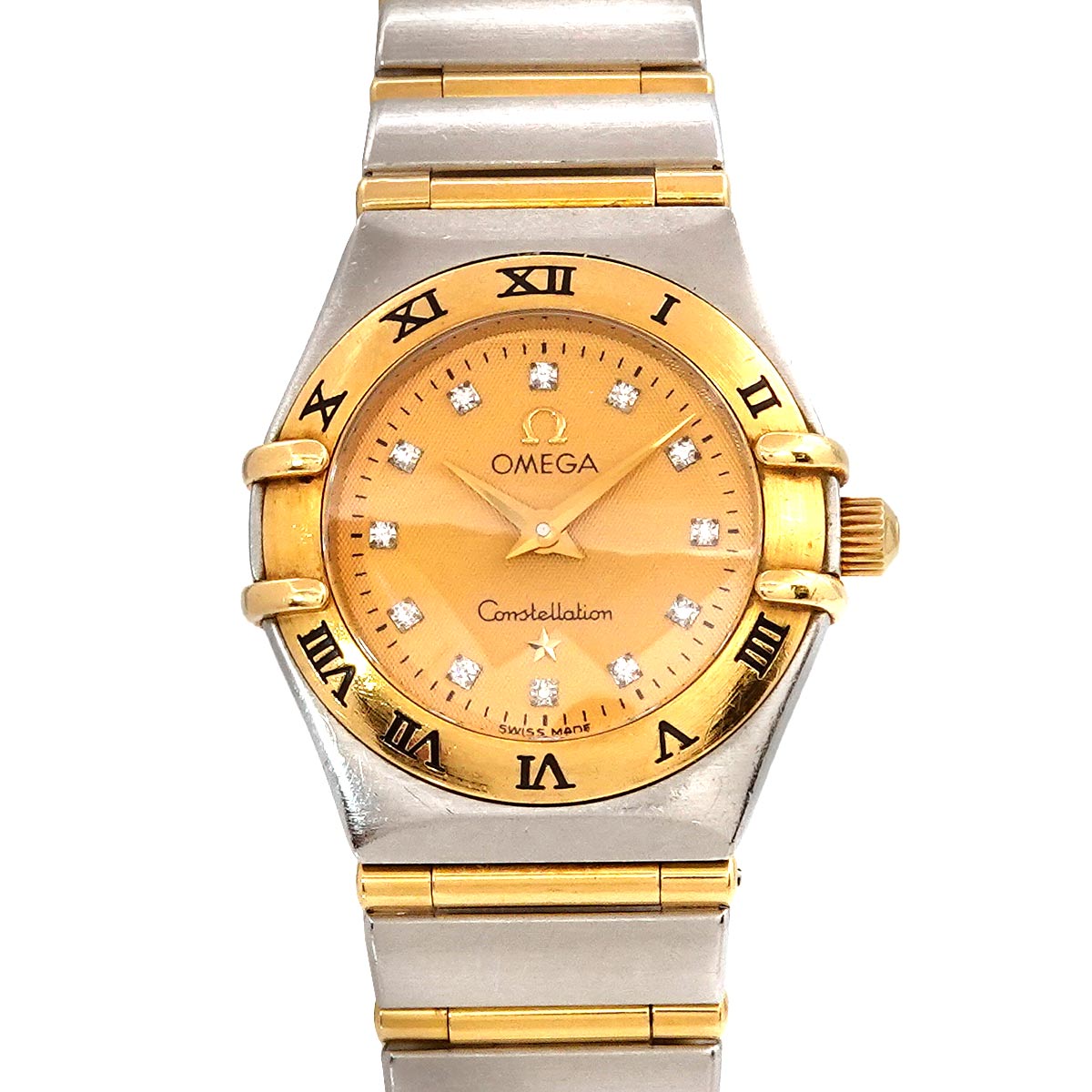 Constellation Mini 1262.15 750 YG Quartz 12P Diamond Ladies