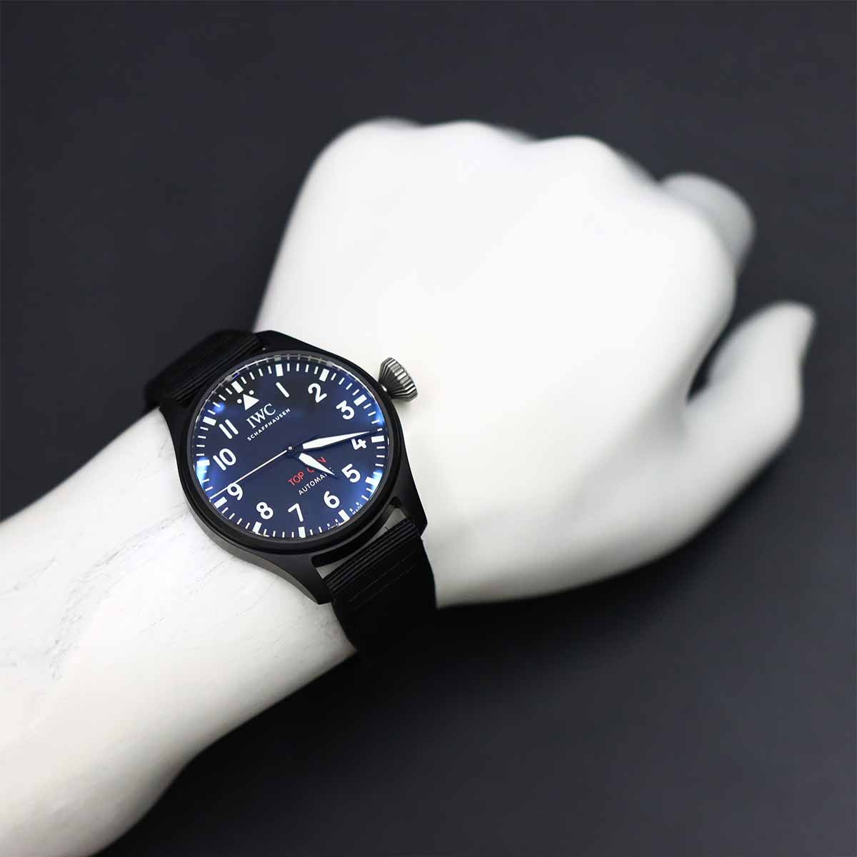 Big Pilot Watch Top Gun IW329801 Automatic Black Dial Mens Watch