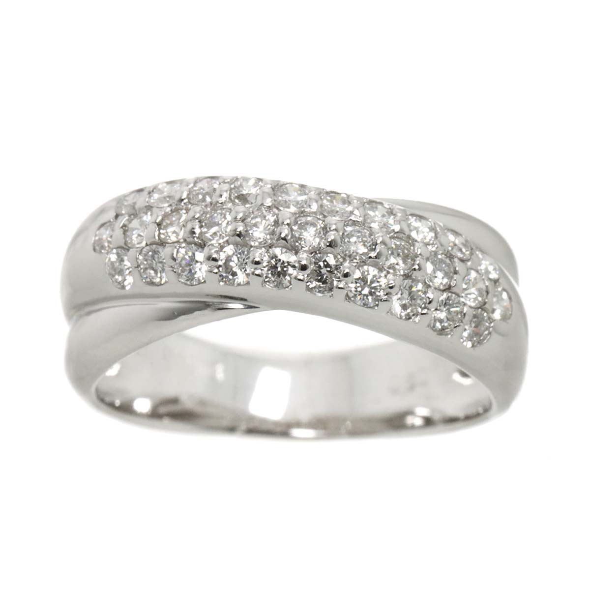Ponte Vecchio Diamond 0.50ct Ring 18K WG 750 Size4.5(US)