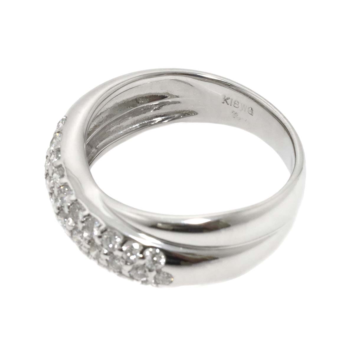 Ponte Vecchio Diamond 0.50ct Ring 18K WG 750 Size4.5(US)