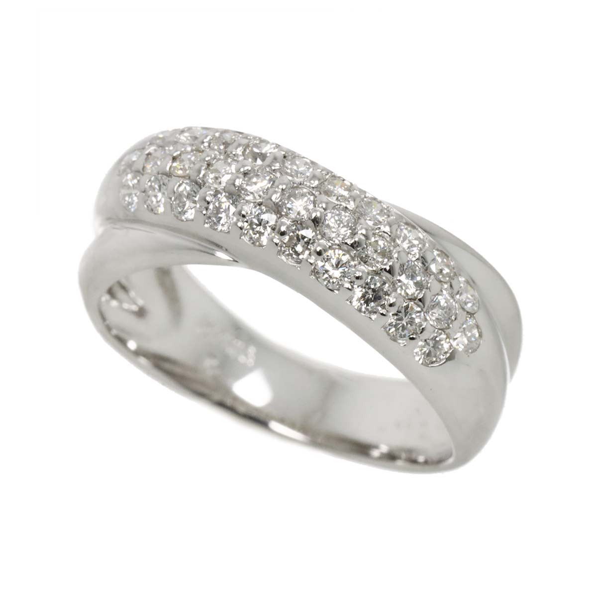 Ponte Vecchio Diamond 0.50ct Ring 18K WG 750 Size4.5(US)