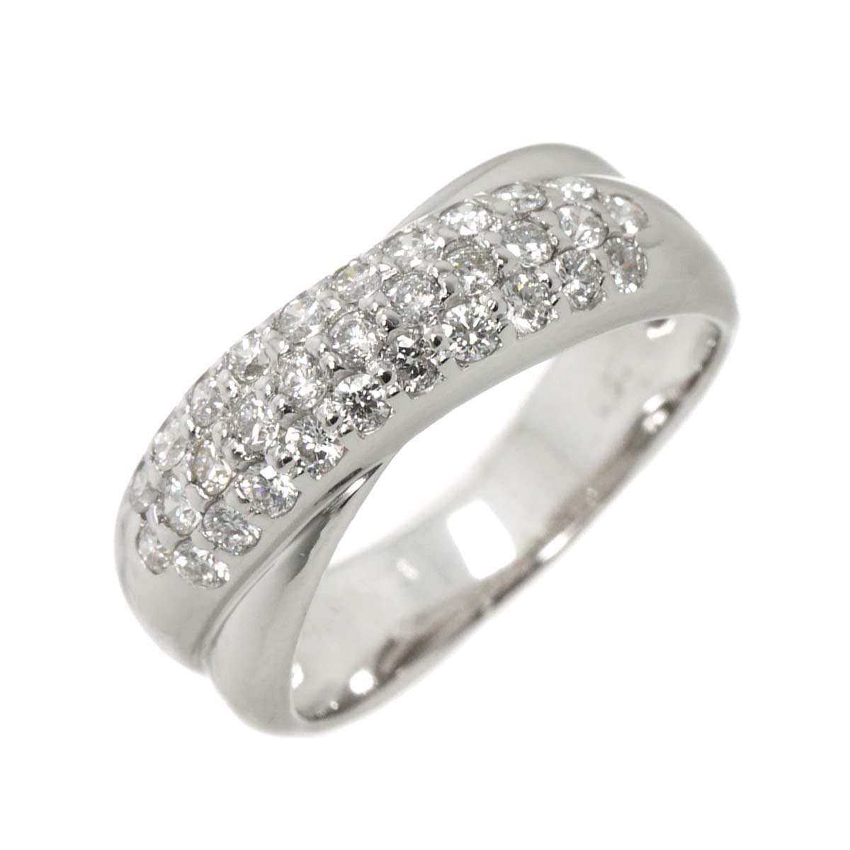 Ponte Vecchio Diamond 0.50ct Ring 18K WG 750 Size4.5(US)