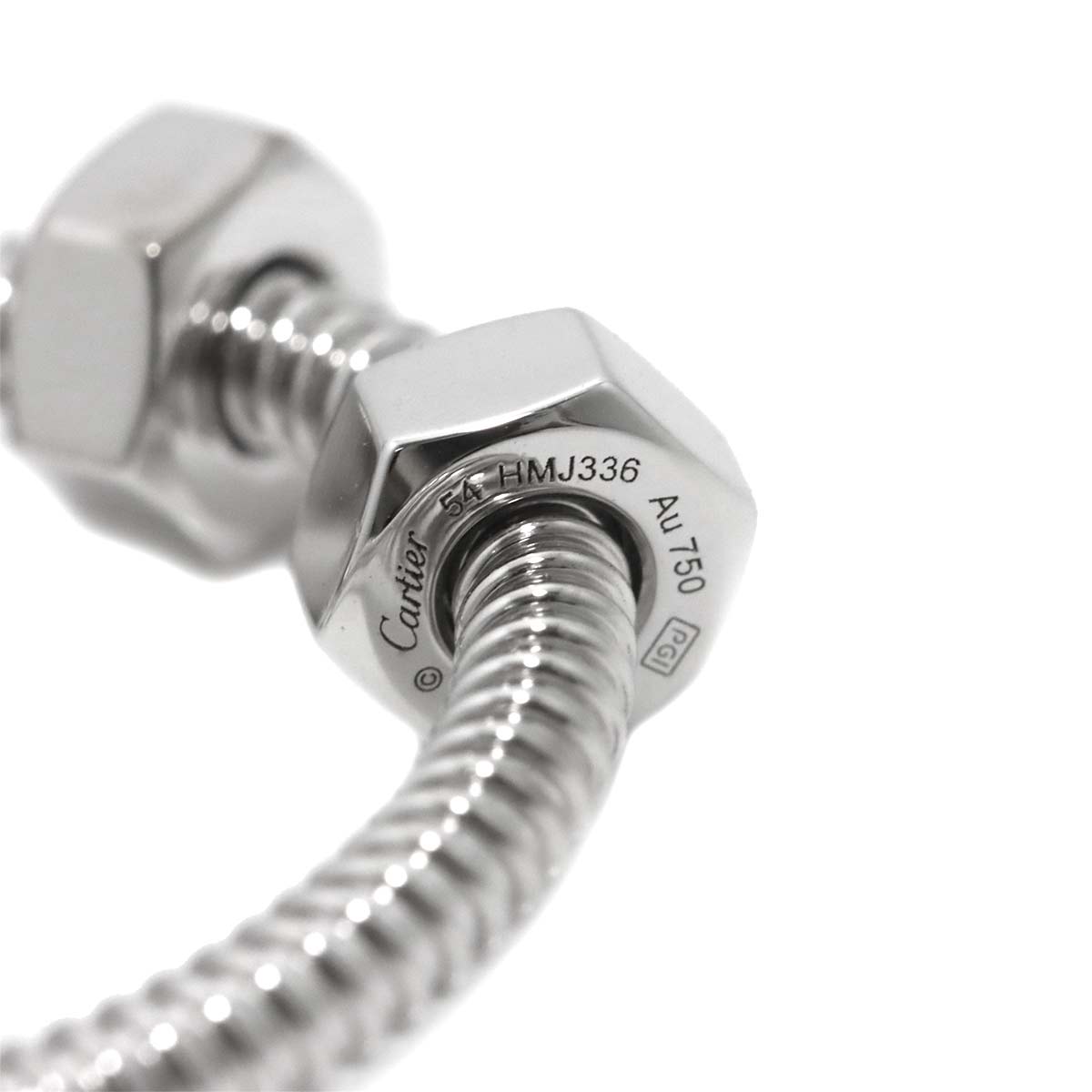 Ecrou de Ring 18K White Gold 750 size54 6.5-6.75(US)