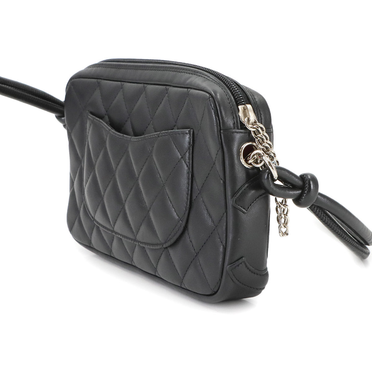 Cambon Line Shoulder Bag Leather Black A25175 Coco Logos 90286930