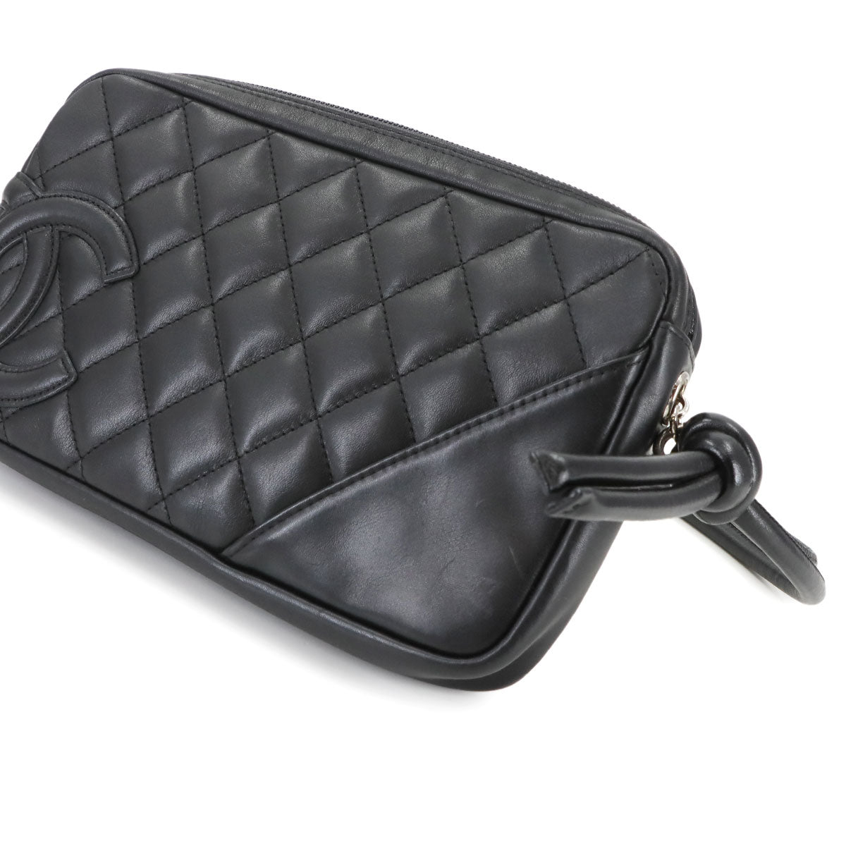 Cambon Line Shoulder Bag Leather Black A25175 Coco Logos 90286930