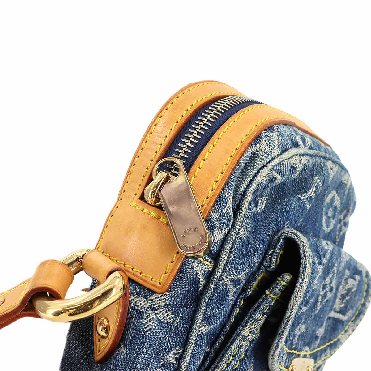 Monogram Denim Camera Bag Shoulder Bag Blue M95348 Purse 90286952