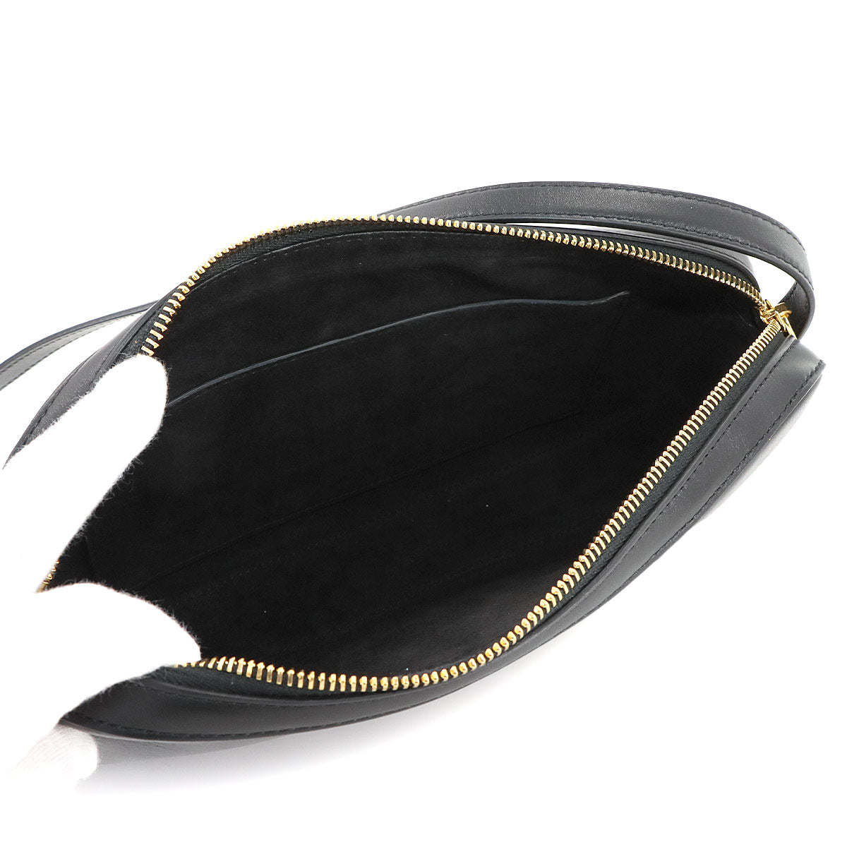 Triomphe Shoulder Bag Leather Black 199183 Purse