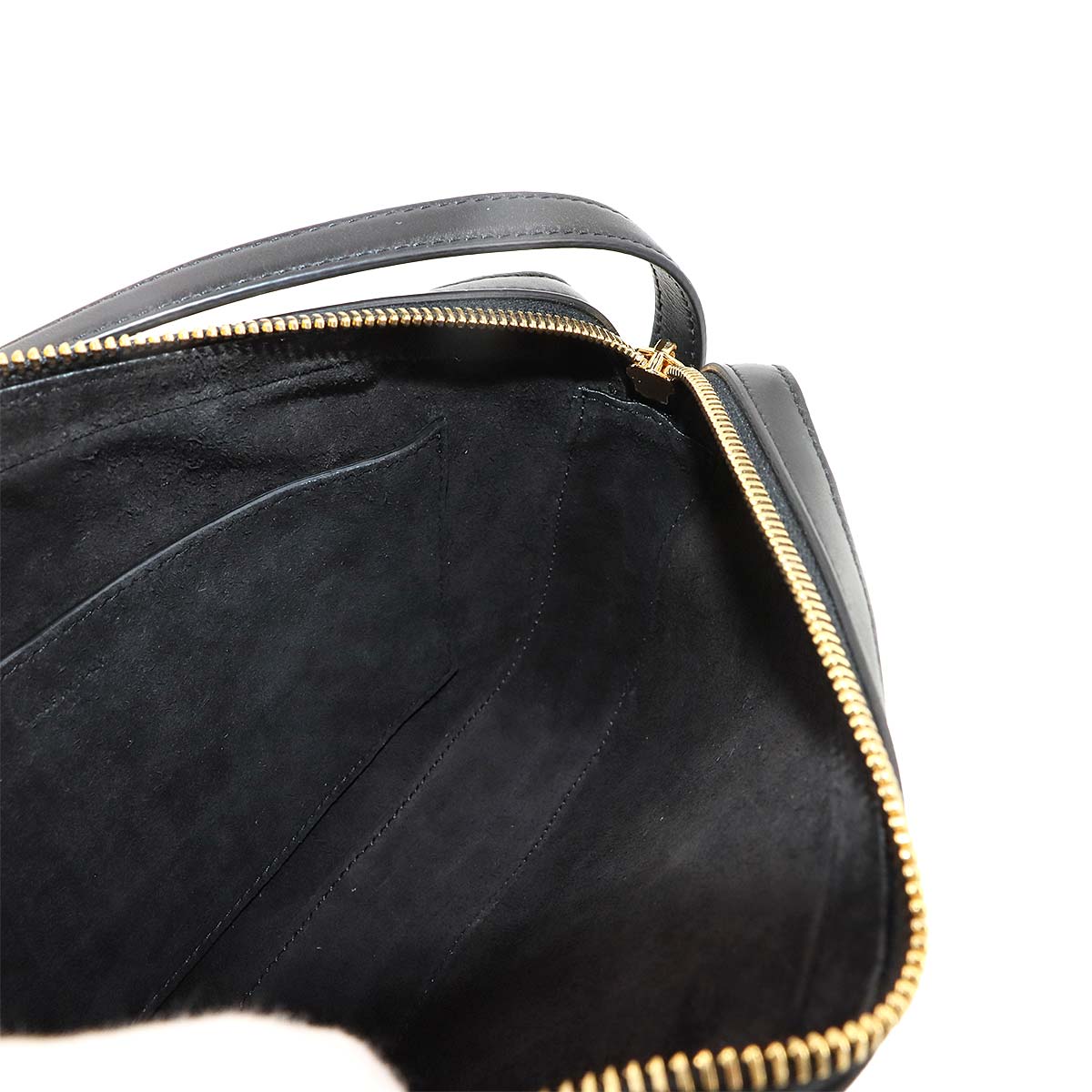 Triomphe Shoulder Bag Leather Black 199183 Purse