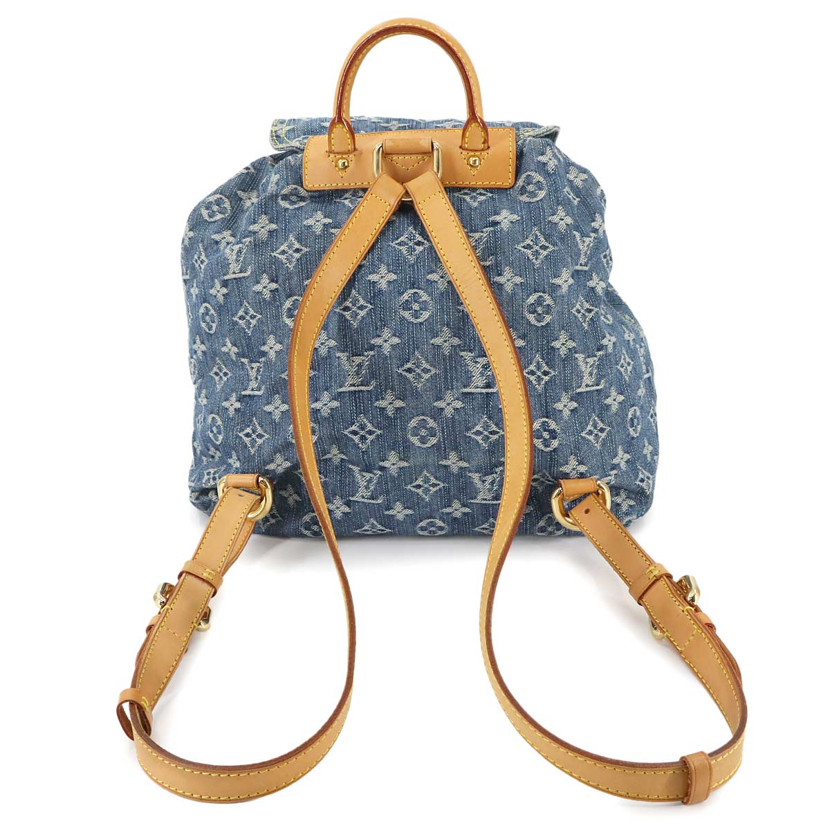 Monogram Denim Sac A Dos GM Backpack Blue M95056 Purse 90286962