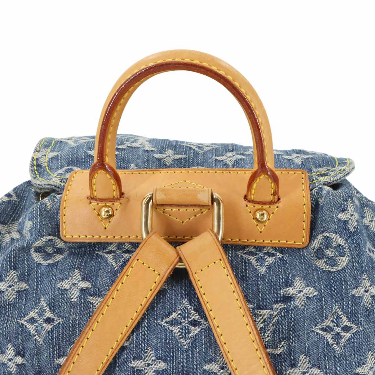 Monogram Denim Sac A Dos GM Backpack Blue M95056 Purse 90286962