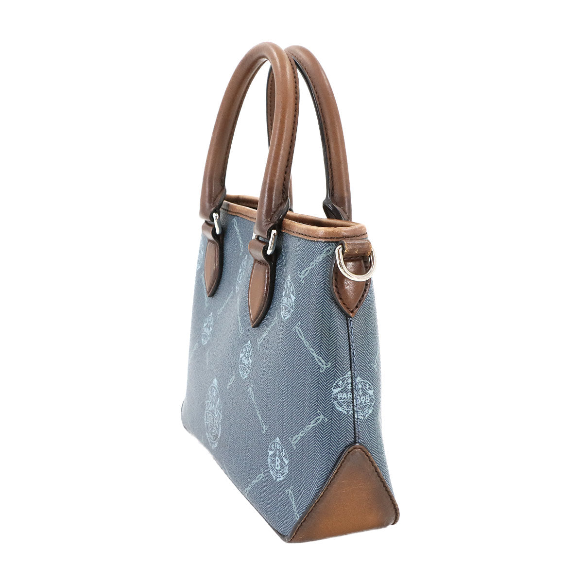 Berluti Signature Toujours Gulliver Tote Shoulder Bag PVC Leather Blue 90286963