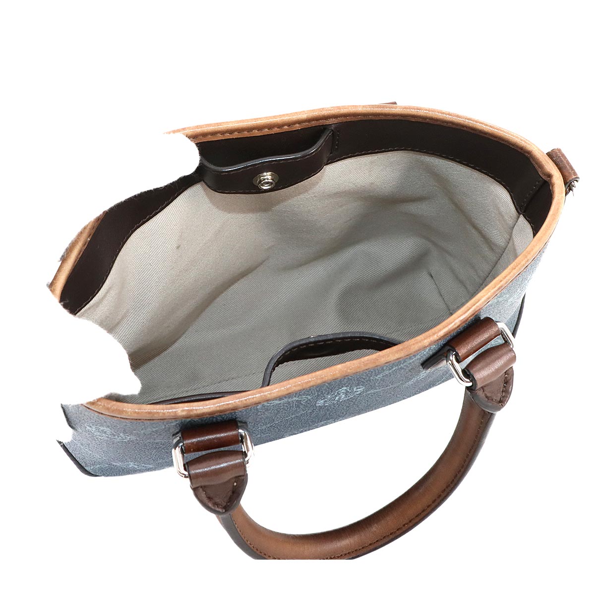 Berluti Signature Toujours Gulliver Tote Shoulder Bag PVC Leather Blue 90286963