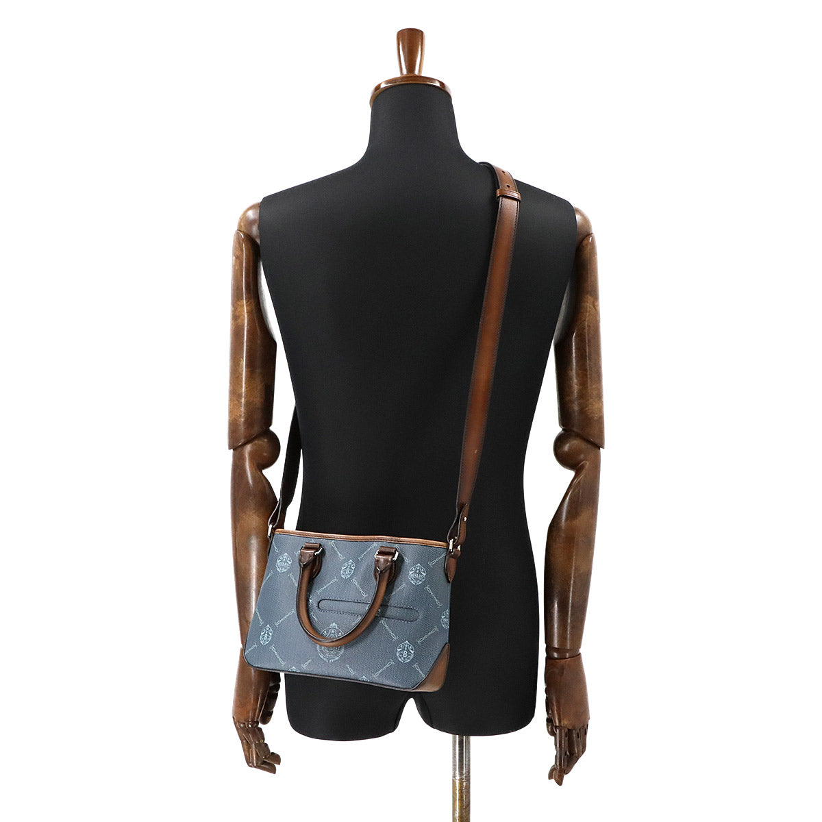 Berluti Signature Toujours Gulliver Tote Shoulder Bag PVC Leather Blue 90286963