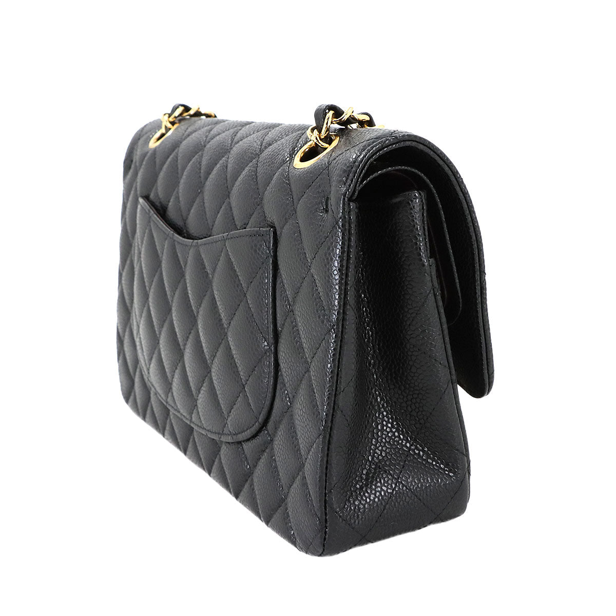 Matelasse 25 Chain Shoulder Bag Leather Black A01112