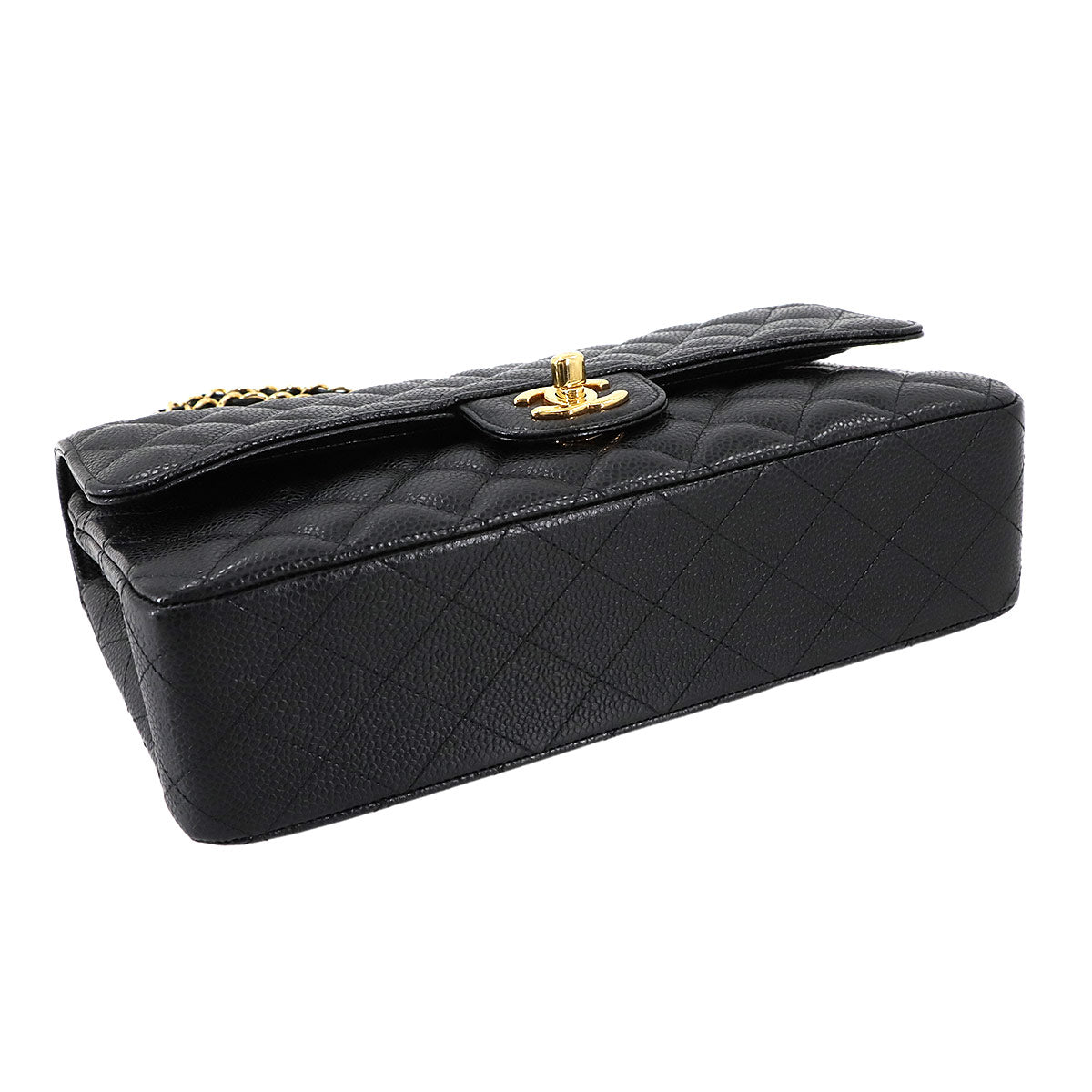 Matelasse 25 Chain Shoulder Bag Leather Black A01112