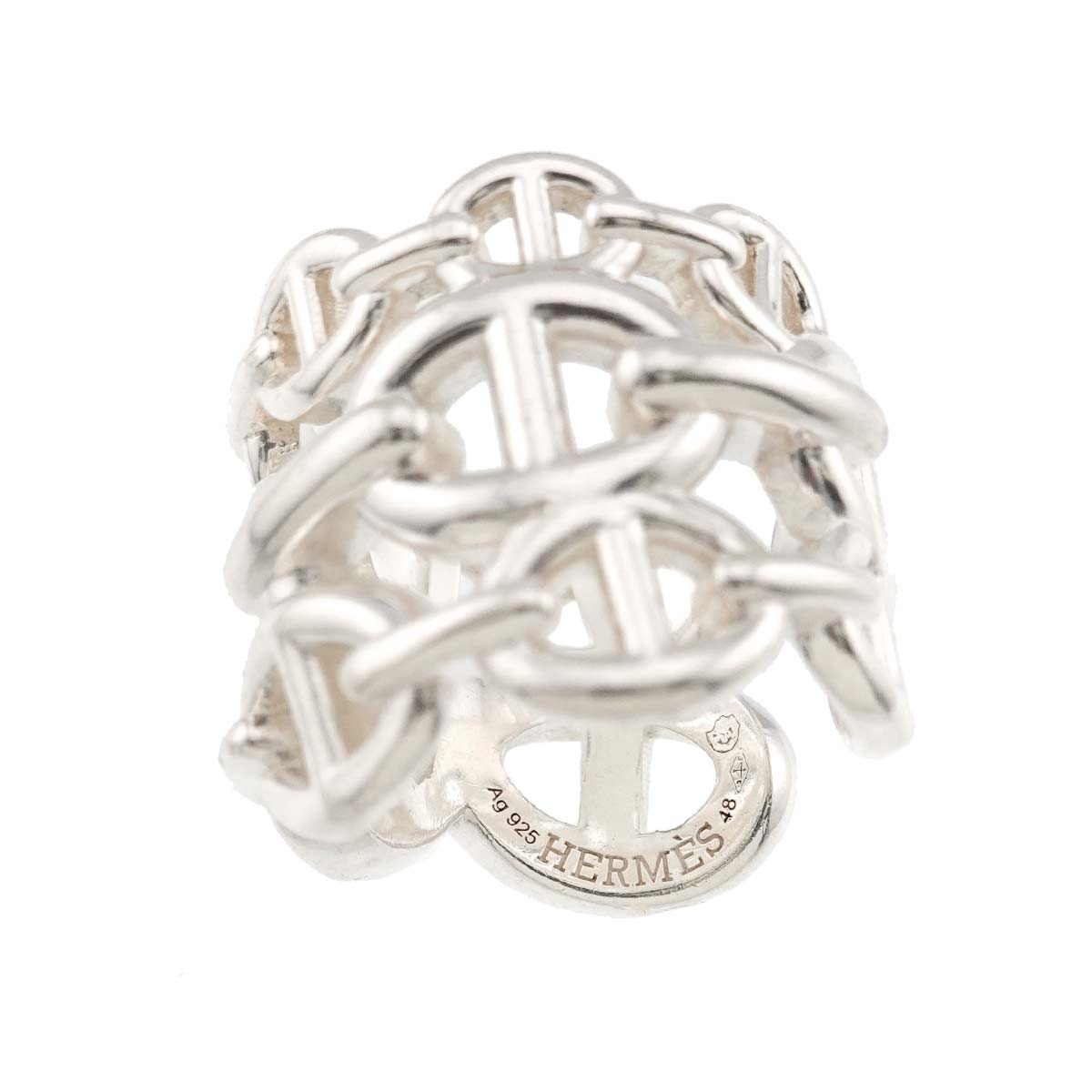 HERMES Chaine dancre Ring GM Silver 925 Size48 4(US)