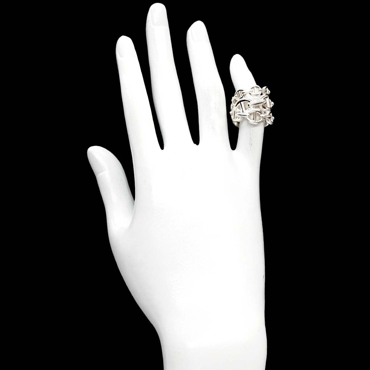 HERMES Chaine dancre Ring GM Silver 925 Size48 4(US)