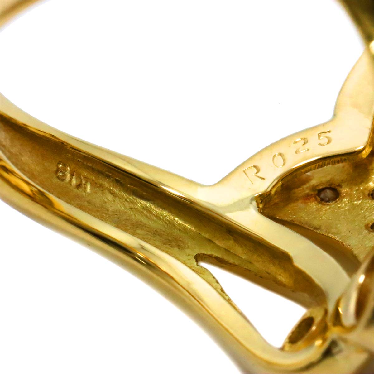 Enamel Diamond 0.30ct Ruby 0.25ct Ring 18K YG 750 size6(US)