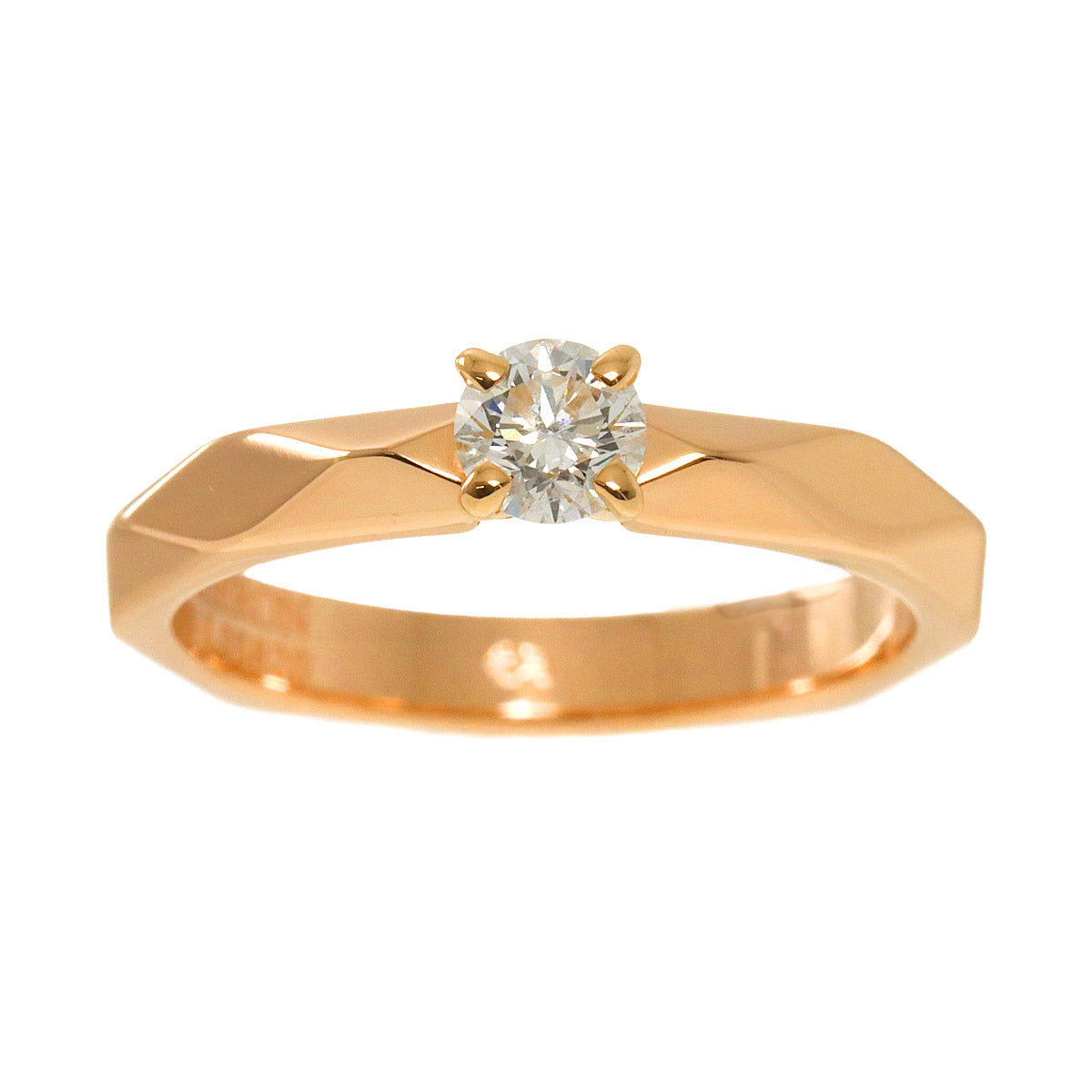 Boucheron Diamond 0.22ct E/VVS1/3EX Ring 18K PG 750 size48 4.5(US)