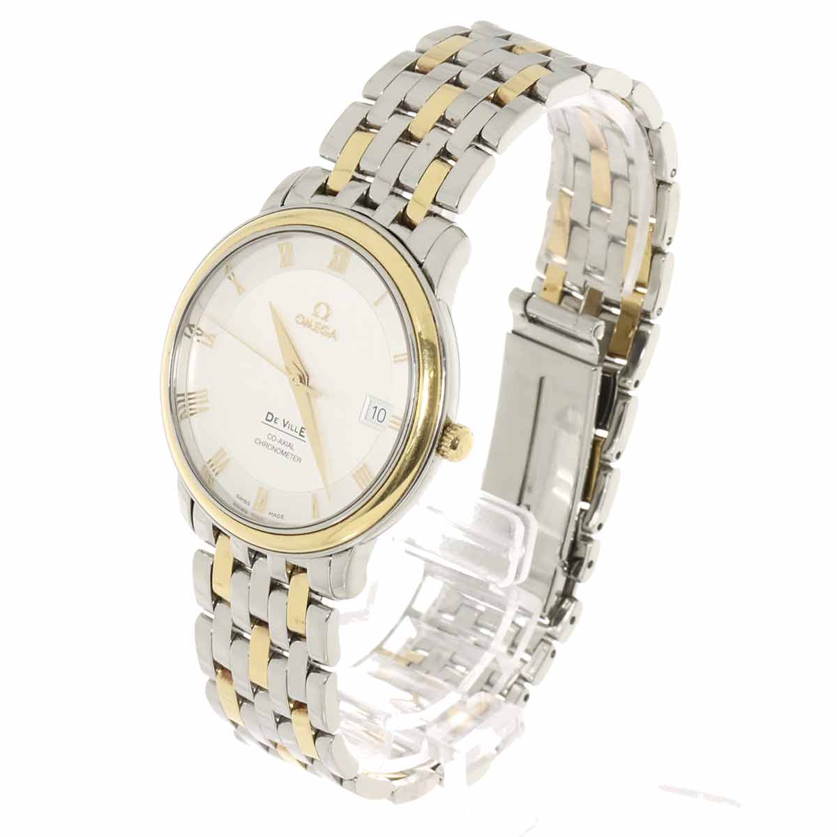 Devil Prestige Combi 4374 31 Silver Dial Vintage Mens Watch