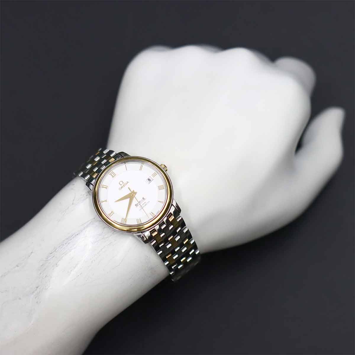 Devil Prestige Combi 4374 31 Silver Dial Vintage Mens Watch