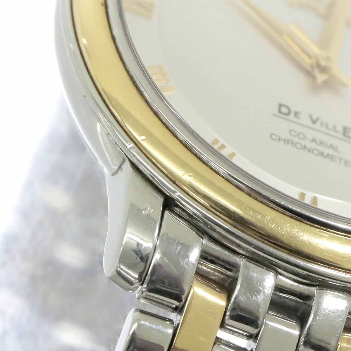 Devil Prestige Combi 4374 31 Silver Dial Vintage Mens Watch