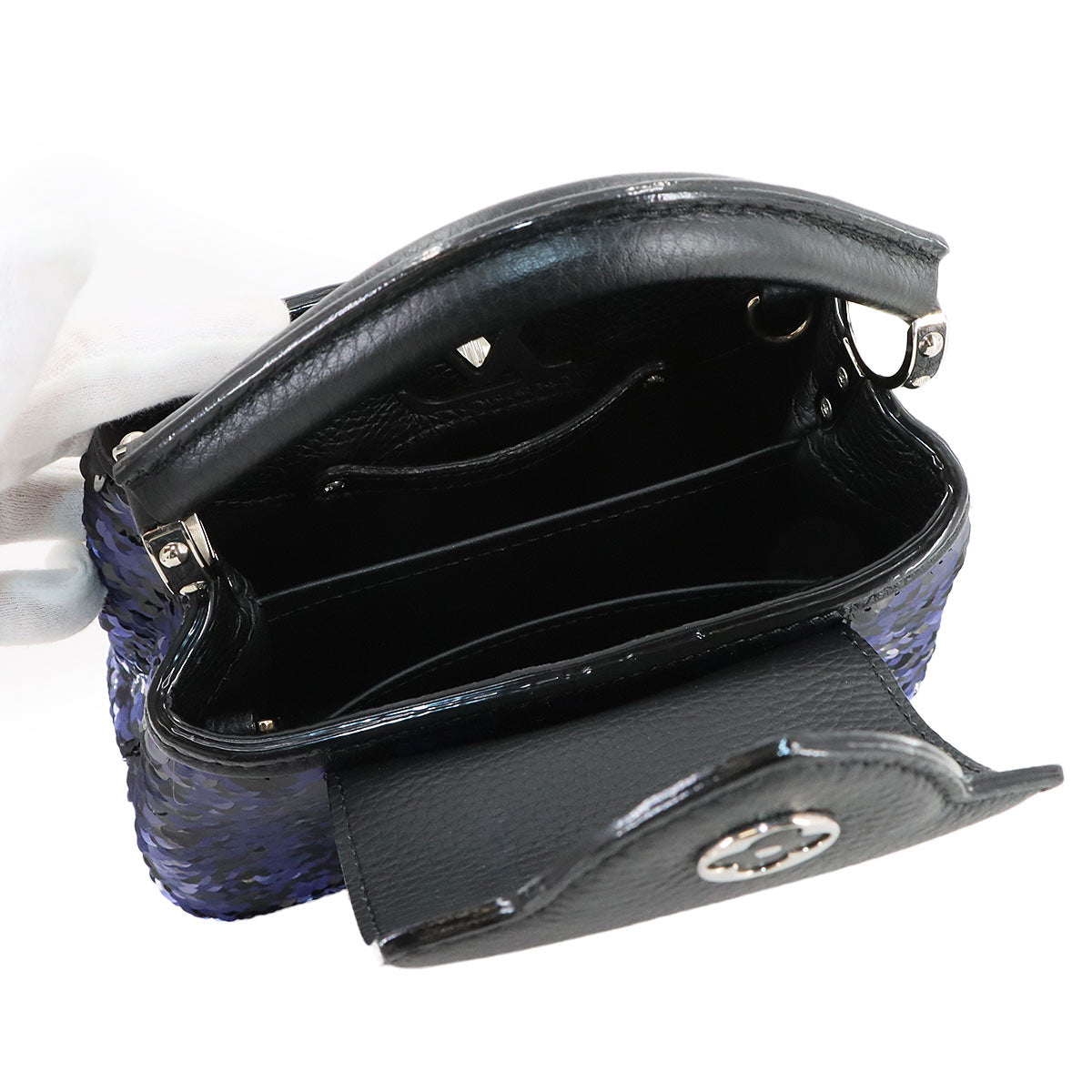 Capucines MINI Hand Shoulder Bag Taurillon Leather Sequin