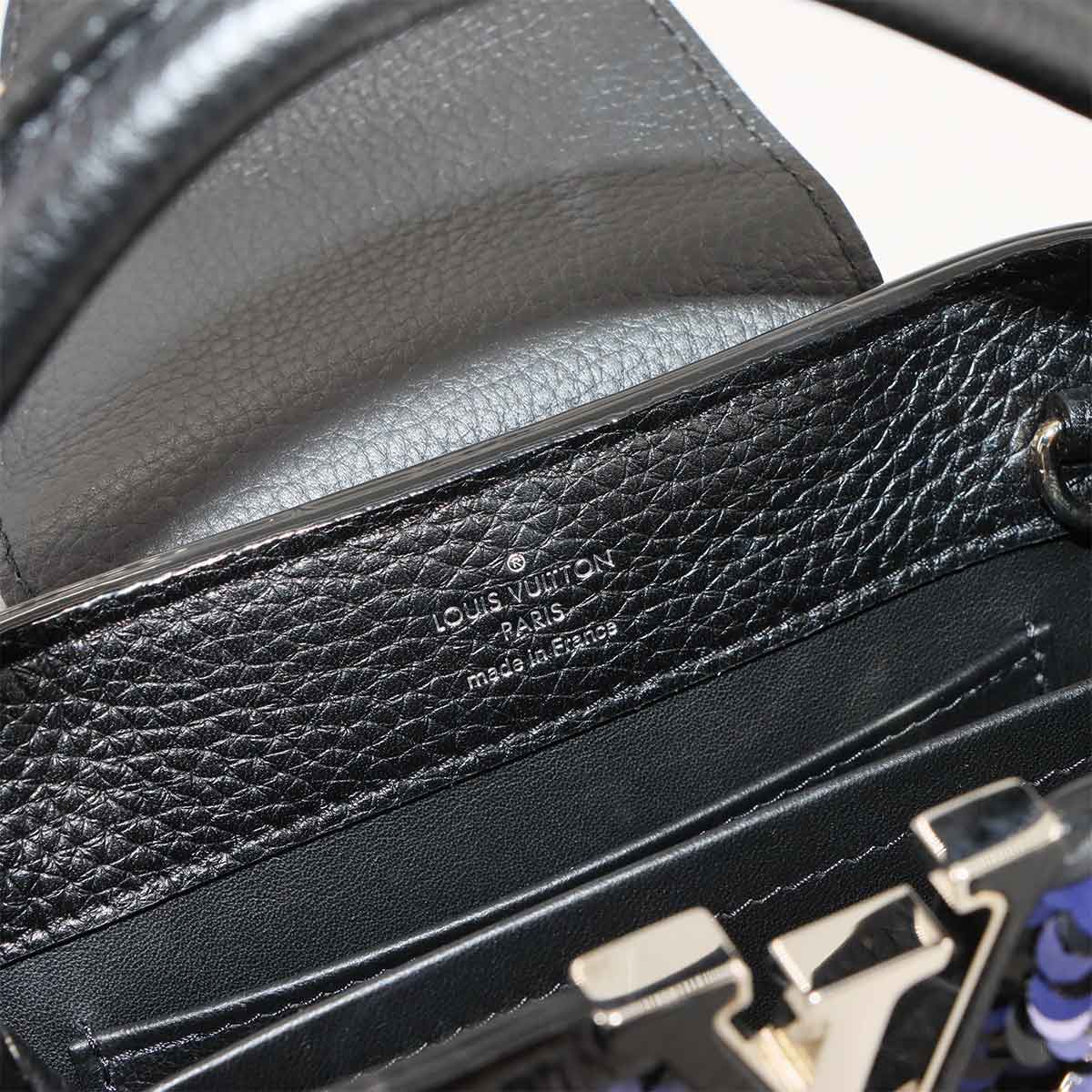 Capucines MINI Hand Shoulder Bag Taurillon Leather Sequin